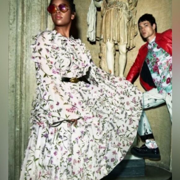 NWT Gianbattista Valli x H&M patterned dress size 8 - Picture 4 of 12